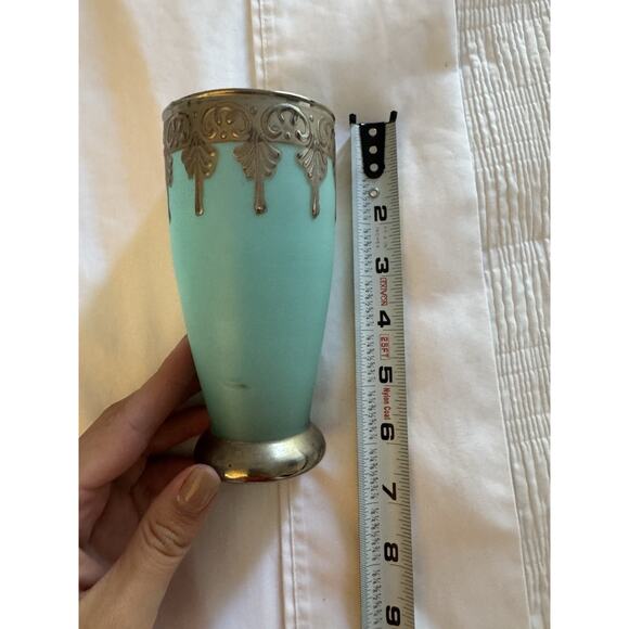 Lot of 7 Blue Glasses Cups Silver Medieval Middle Eastern Home Decor - Picture 6 of 8